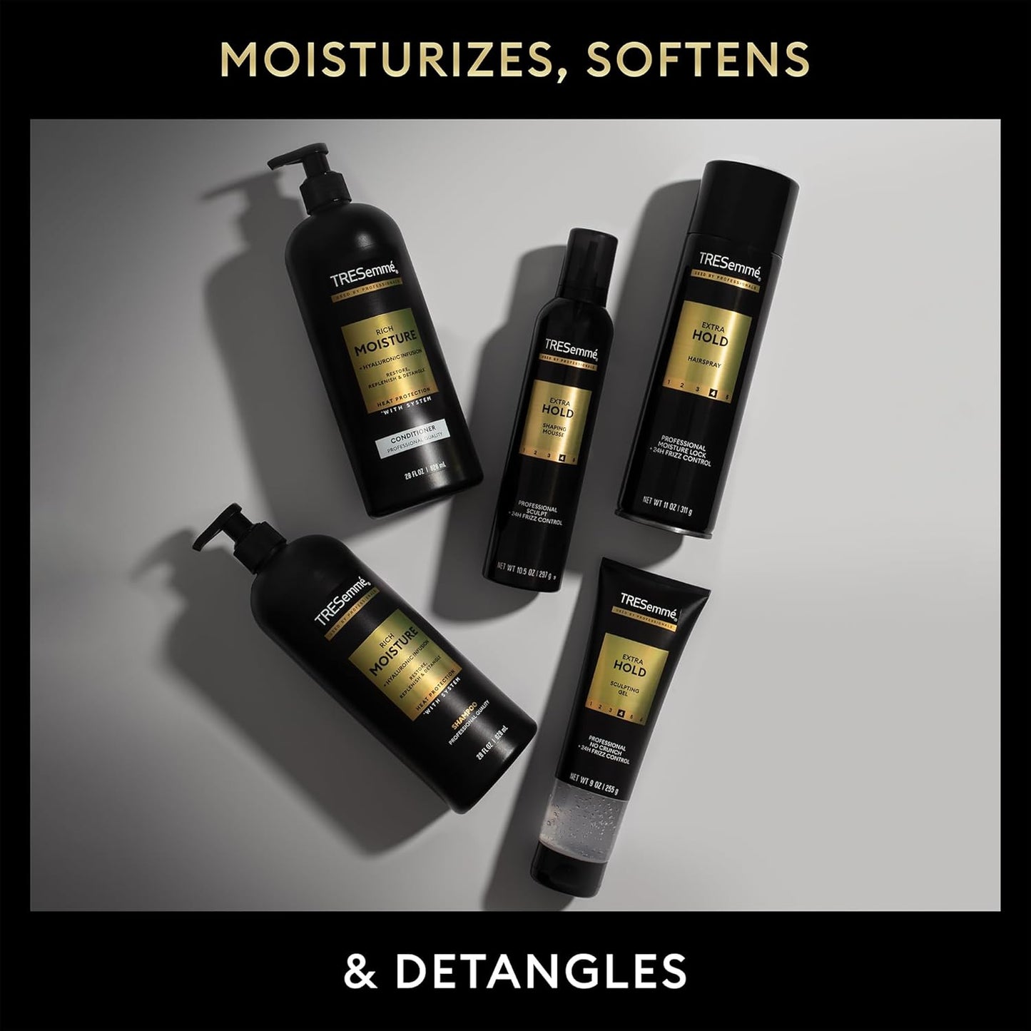 Tresemmé Hairspray, Non-Aerosol, Extra Hold, 3-Pack + Keratin Repair Hair Mask – Moisturizing Hair Spray, Anti-Humidity, Anti-Frizz Hair Products (4 Piece Set)