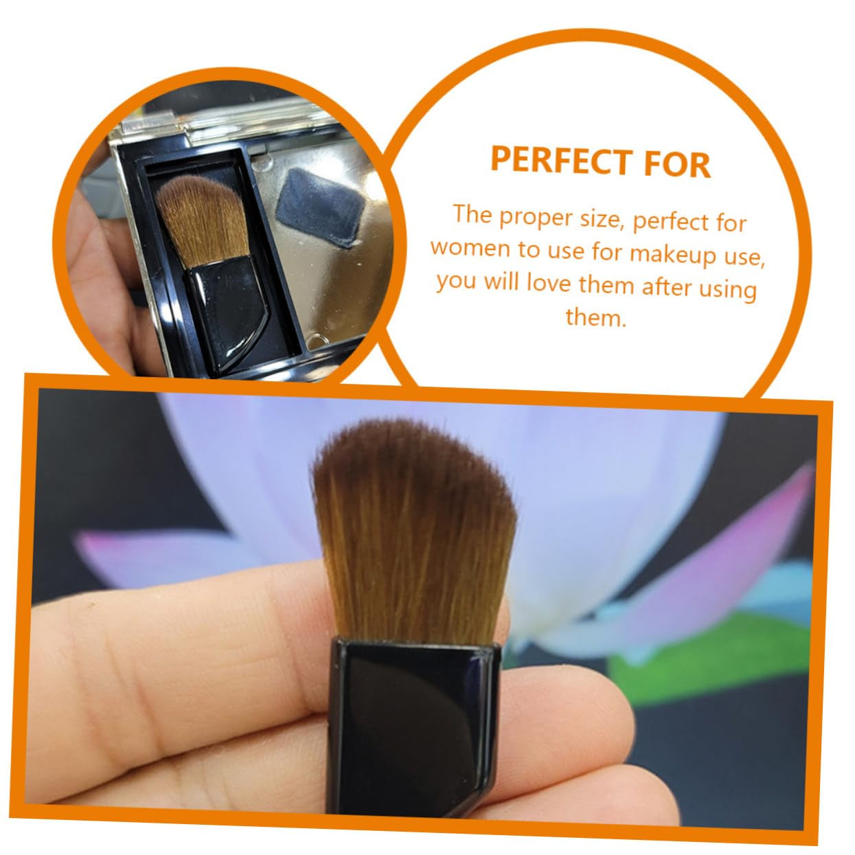 2Pcs Small Makeup Brush Set Travel Makeup Brush Blush Brush Nail Dust Brush Makeup Tool Eye Shadow Brush Mini Makeup Brush Makeup Brush Travel Professional Makeup Brush Cheek Brush