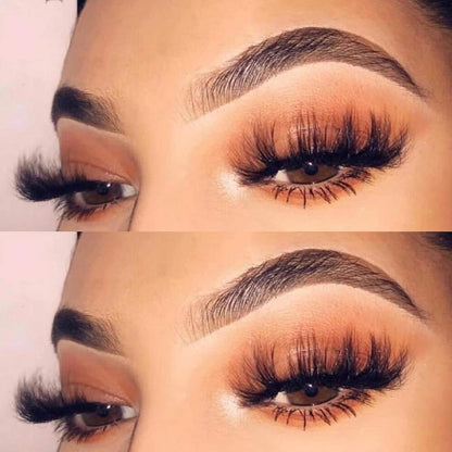 False Eyelashes 25Mm Lashes Wispy Long 8D Mink Lashes Dramatic Volume Fluffy Eye Lashes Pack for Women 7Pairs Soft Reusable Fake Eyelashes