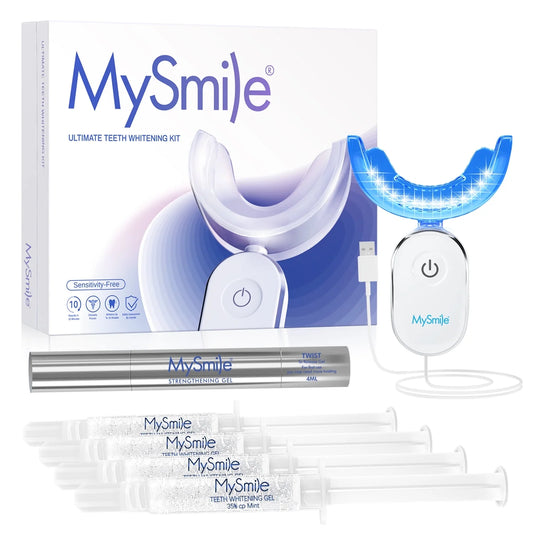 Kit De Blanqueamiento Dental Definitivo Con 28 Luces LED, 10 Min 4X 3ML 35% CP Gel Blanqueador De Dientes, 1X 4ML Bolígrafo Blanqueador De Dientes Elimina 10 Años De Manchas
