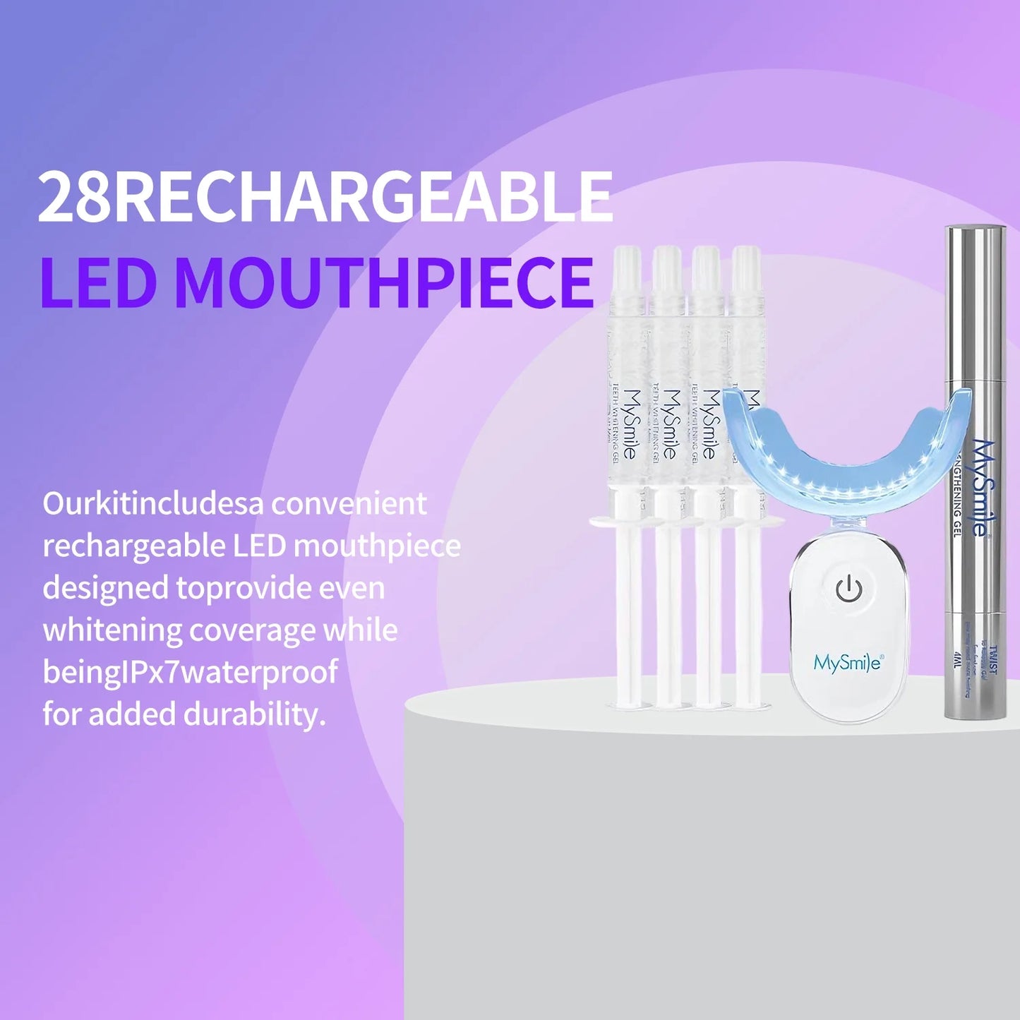 Kit De Blanqueamiento Dental Definitivo Con 28 Luces LED, 10 Min 4X 3ML 35% CP Gel Blanqueador De Dientes, 1X 4ML Bolígrafo Blanqueador De Dientes Elimina 10 Años De Manchas