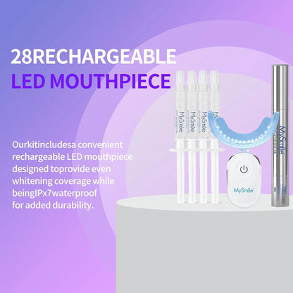 Kit De Blanqueamiento Dental Definitivo Con 28 Luces LED, 10 Min 4X 3ML 35% CP Gel Blanqueador De Dientes, 1X 4ML Bolígrafo Blanqueador De Dientes Elimina 10 Años De Manchas